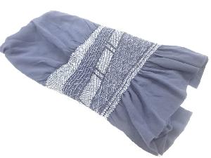 正絹　絞り塀に青海波模様男物兵児帯